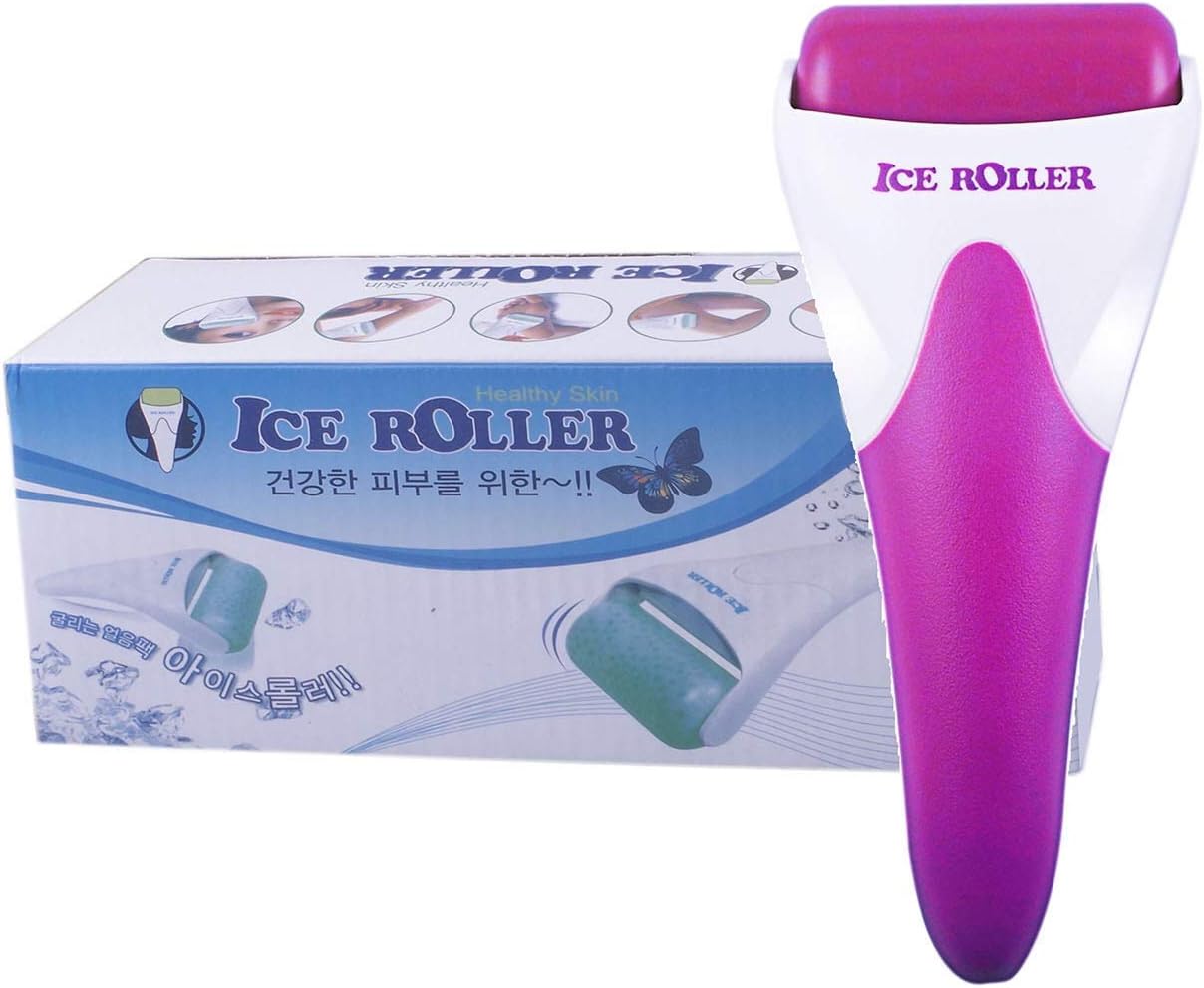 Ice Roller, Skin Care Product for Face and Eye for Puffiness Migraine Pain Relief and Minor Injury Red