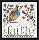 Tobin DW2791 14 Count Heartfelt Have Faith Counted Cross Stitch Kit, 10 by 10-Inch