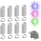120 Pcs White Outdoor Light Mounting Clips, Compatible with Govee H706 Secure Installation for Govee Pro Permanent Outdoor Lights Extension No Adhesive Needed