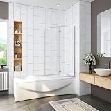 Xinyang 1200x1400mm Folding Shower Bath Screen 180 Hinged Reversible Glass view 4