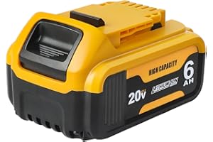 Waitley 20V 6.0Ah Lithium-Ion Replacement Battery Compatible with Dewalt 20V Battery DCB200 DCD/DCF/DCG Series Cordless Power