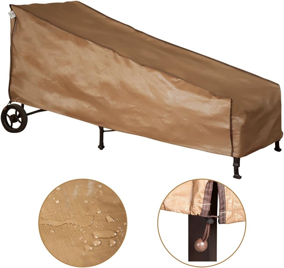Abba Patio Outdoor/Pool Chaise Lounge Cover, Water Resistant, 84''L x 34''W x 34''H : Garden & Outdoor