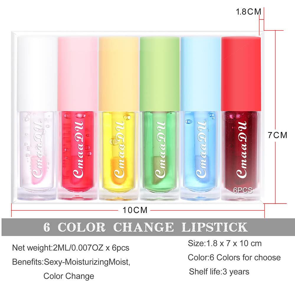 Yasovigi Lip Stain Lip Oil Plumping Lip Tint Moisturizing Lip Gloss, Transparent Lip Balm Care Stick Nourishing Repairing Non-sticky, Moisture&Lighten Lip Lines