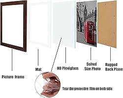 PWTAKO 8x10 Picture Frame Set of 6, Display