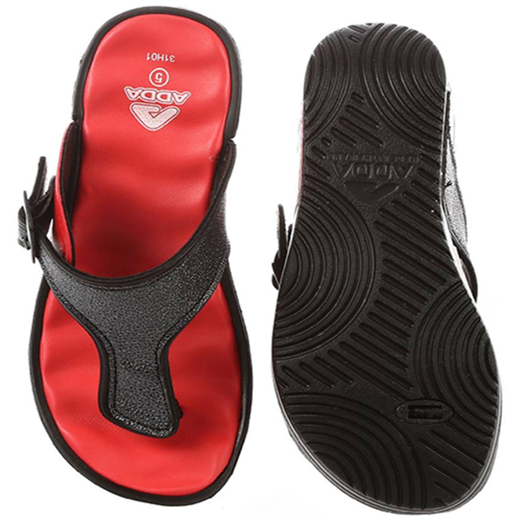 adda women's flip-flops pink synthetic house slippers