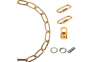 Arncmiv Pendant Light Fixture Chain,Heavy Duty Chain for Light Fixture,Black Ceiling Light Fixture Extra Lighting Chains (Dark Golden,24 inch)