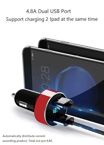 LIHAN Dual USB Car Charger, Output, 12/24 Volt USB Adapter
