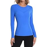 ATTRACO Long Sleeve Workout Tops for Women Zip Up Seamless Athletic Base Layer High Neck Thermal Tops