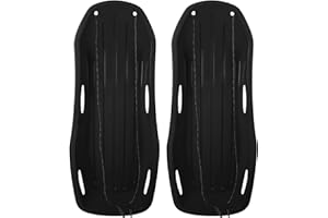 DUNCHATY Snow Sled for Kids with 16.5ft Pull Rope & Handle - Cold-Resistant Plastic Toboggan Sled for Winter Downhill Fun - Stackable Lightweight Sled for Adults Outdoor Snow Play(25/36/48in)