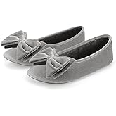 BCTEX COLL Women's Fancy House Slippers with Bow, Ladies Sexy Velvet Ballerina Slipper