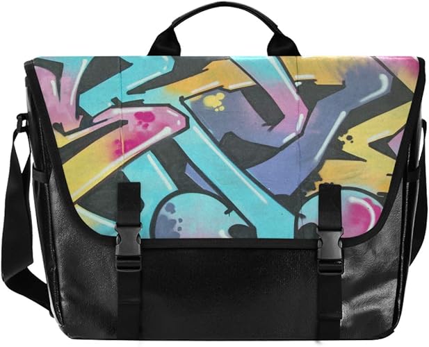 Amazon Vawa メッセンジャーバッグ メンズ ストリート系 落書き 斜めがけ 肩掛け カバン 大きめ キャンバス アウトドア 大容量 軽い おしゃれ Vawa メッセンジャーバッグ