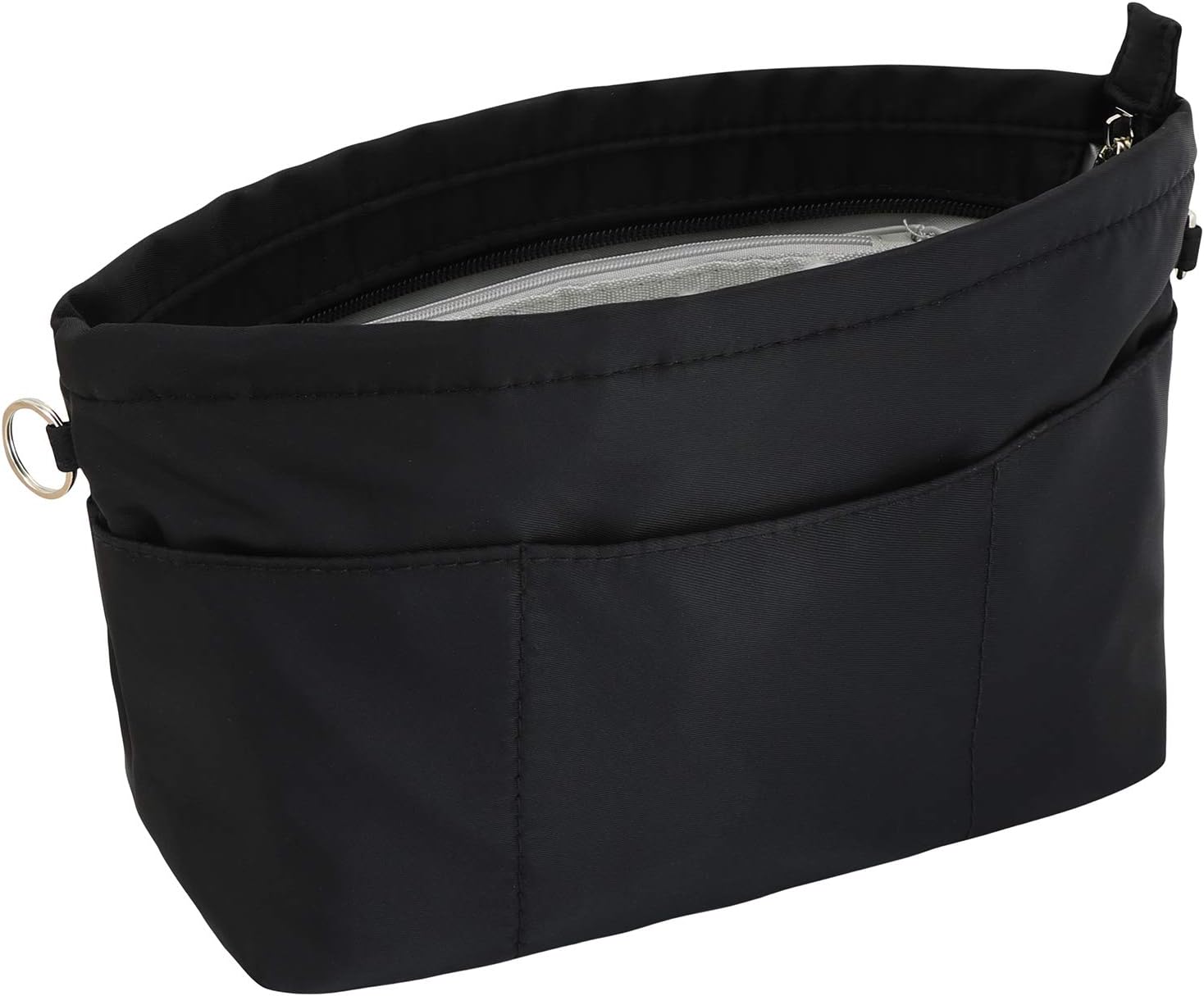 Bag Organiser Insert Handbag, Purse Organiser Insert Tote Bag with Keychain, X-Large Beige Handbag Liner Organiser Bag in Bag Travel Cosmetic Storage Handbag Organiser