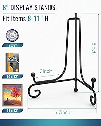 Iron Display Stand 10 Packs, 8 Inches Plate Stand
