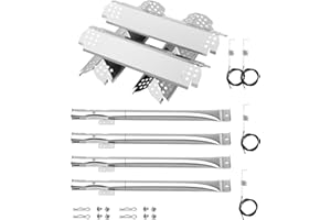 UikJOY Replacement Parts for Nexgrill, 14.88" Burner Replacement for Nexgrill 4 Burner Gas Grills 720-0830H, Stainless Steel Flame Tamer Replacement for Nexgrill