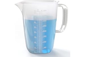 WhiteRhino 4L Measuring Jug, Extra Large Measuring Cup, Measuring Cup, Food Grade Material, Ideal for Painting, Chemicals, Mo