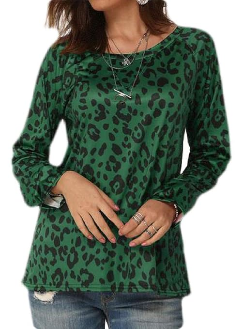 new look green leopard print blouse