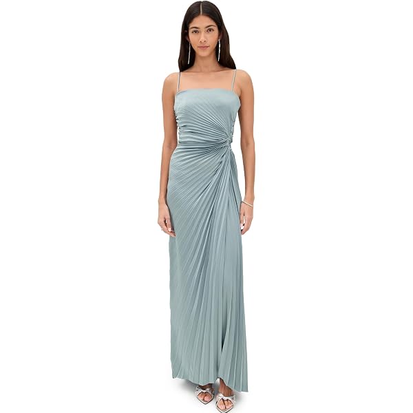 sachin and babi light blue dress A.L.C. Poppy Ruched One-Shoulder Dress