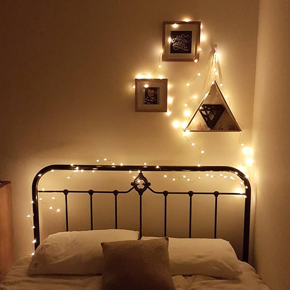 Led String Lights, KEFU 3-Meters 30 LEDS Star Starry Copper Wire Fairy String Lights For Holiday Party Wedding Christams Decoration (yellow)