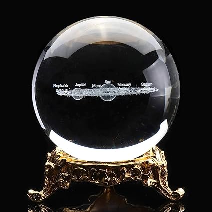 Amazoncom Decorative Balls 60mm 3d Clear Glass Engrave