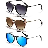 CHBP Sunglasses Womens Men Polarized UV Protection Trendy Vintage Retro Round Mirrored Lens Sunglasses For Women