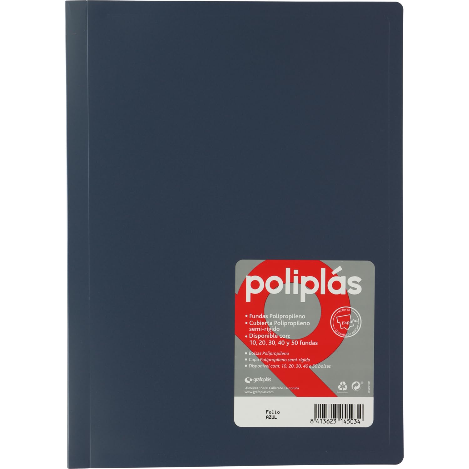 1155800 grafoplas Folder with 30 pochettes-bleu