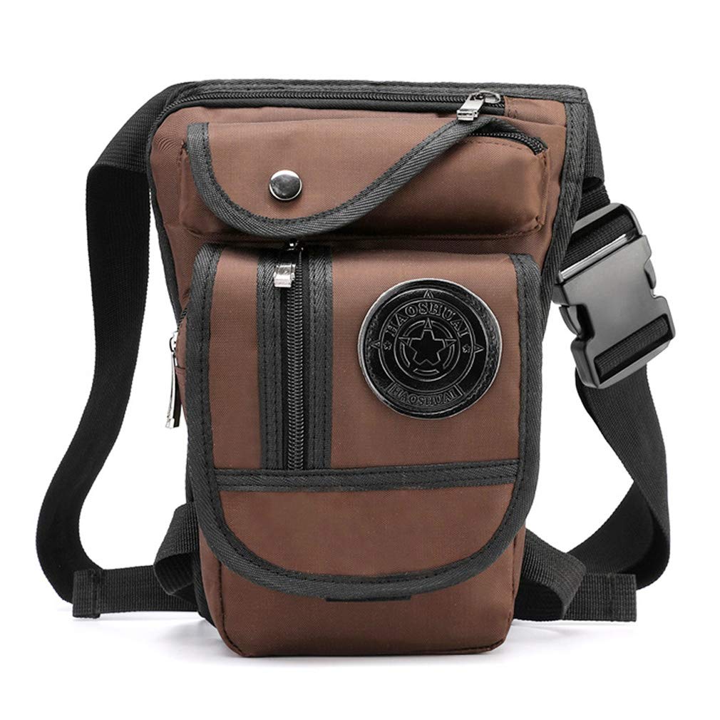 Motorcycle Leg Bag Outdoor Waist Pack for Men Women Bike Cycling Travel Sports Camping Tactical Hiking Drop Hip Bum Belt Crossbody Shoulder Pouch Coffee โ image 1