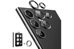 i-Blason Camera Lens Protector for Samsung Galaxy S23 Ultra, [9H Tempered Glass] Ultra-Thin Anti-Scratch Glass Camera Cover [Includes Easy Removal Tool] (Black)