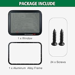Dulepax RV Exit Window, 36”W x 22” H Tinted