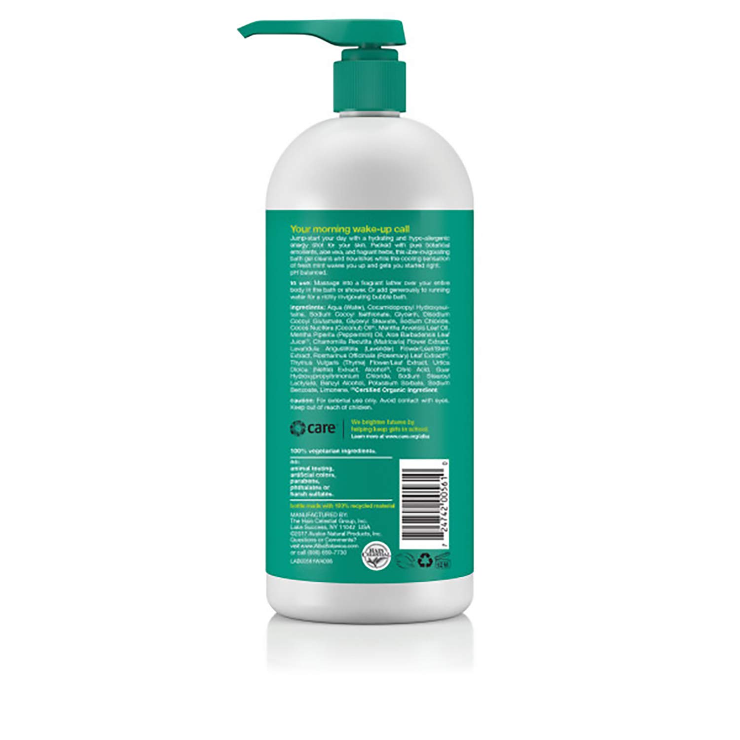 Alba Botanica Very Emollient Sparkling Mint Bath & Shower Gel, 32 oz.: Prime Pantry