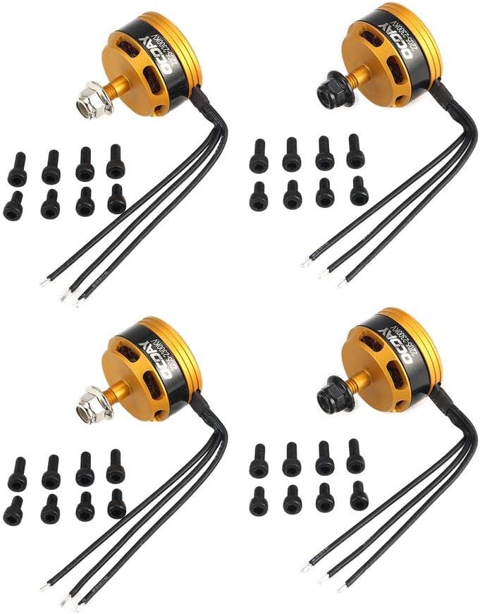 TAOHOU OCDAY 2205 2300KV 3-4S CW/CCW Brushless Motor for RC Racing Drone QAV250 Gold