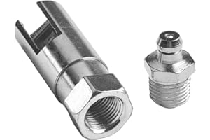 Right Angle 90 Degree Grease Coupler with 1/8 Inch for NPT Threads, Push-On Grease Fitting Connector for Carbon Steel Grease 