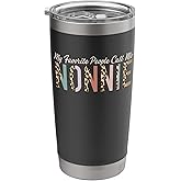 My Favorite People Call Me Nonnie Gifts Leopard Mother's Day Stainless Steel Insulated Tumbler