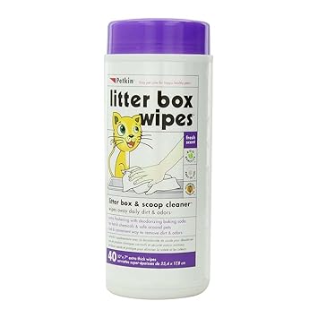 Petkin Litter Box Wipes 40 Wipes (Pack of 2)