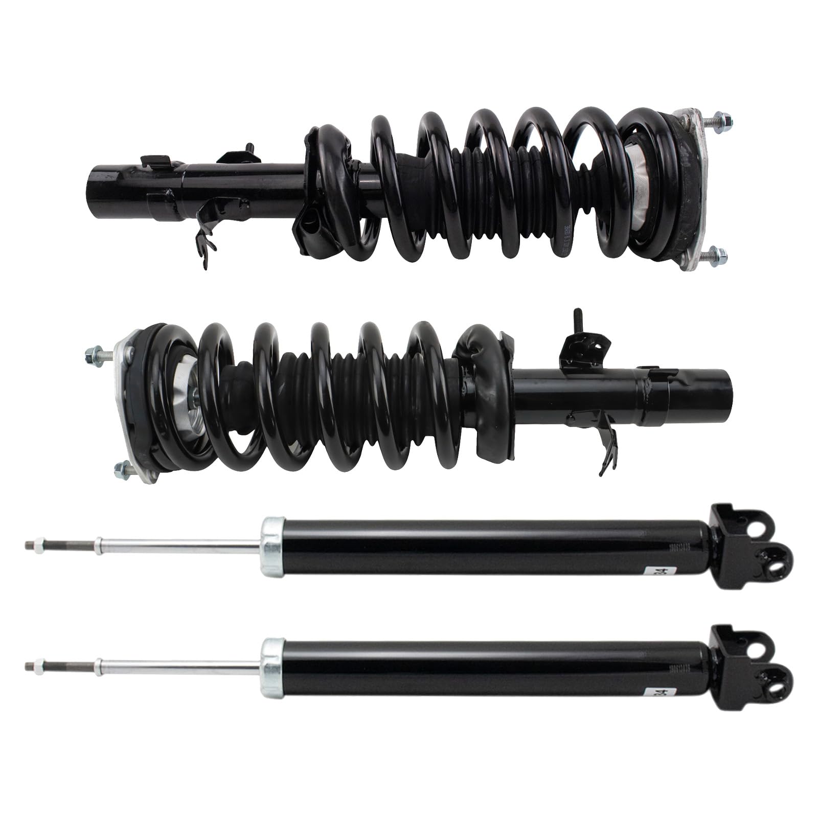 TRQ Front and Rear Complete Strut Assembly & Shock