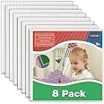 Unirolic 8 Pack Classic Baseplates 10" x 10" Sturdiness Building Platforms -100% Compatible with All Major Brands Building Bricks, Suitable for Kids and Adults as a Gift -White