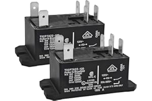 CASALYTICS T92P7A22-120 Power Relay (Pack of 2), DPST-NO (2 Form A) - 120VAC, 30A 6-Pins General Purpose Relay Replace Part 10459304