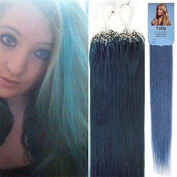 Yotty Remy Human Hair Extensions Micro Ring Loop Bead Tipped Hair