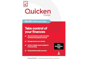 Quicken Classic Deluxe for New Subscribers| 1 Year [PC/Mac Online Code]