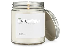 1OAK Soy Wax Scented Candles (Patchouli) - Patchouli Candle - Soy Candles for Home Scented - Long Burning Candles Premium - Hand-Poured (7oz.)