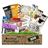 OneStopPaleoShop Paleo Bars Box, Variety (12 Paleo Bars!) - Epic Bars, Primal Kitchen Bars, Rxbars, Exo Bars, Wild Zora Bars, and MORE!