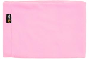 LUPA Kids Handmade Double-Layer Fleece Neck Warmer - Kids Neck Warmer for Boys & Girls - Fleece Neck Gaiter for Winter (Pink.
