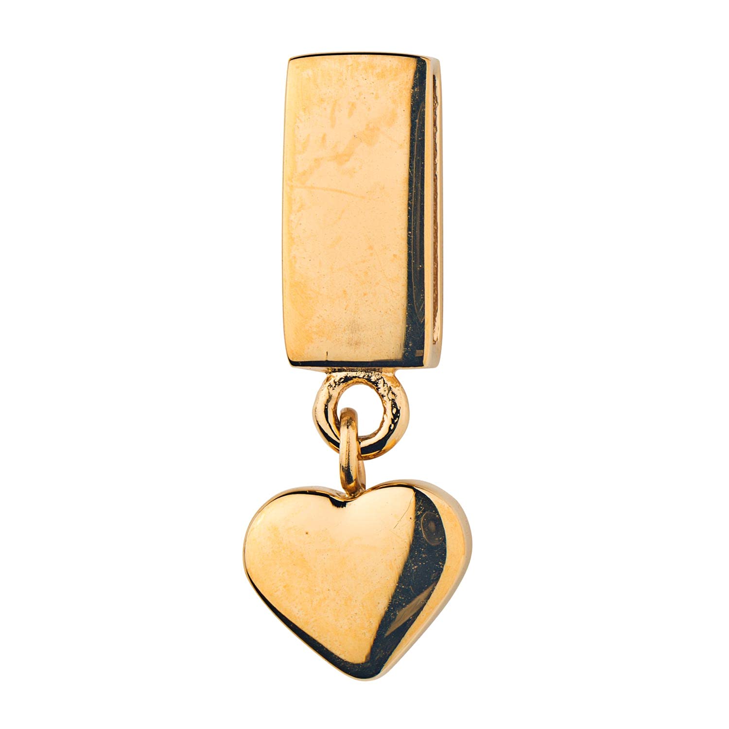 Kistanio - Heart pendant charm with zirconia for mesh bracelet | Heart pendandt charm | Charm bracelet charms, without stone,