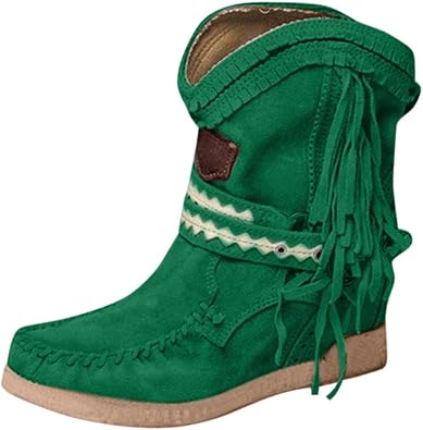 Dreamedu Botas Mujer Invierno Rebajas Flecos Borla Tubo Retro Elegantes  Comodas Senderismo Romano Medio Incremento Interno 201028: Amazon.es:  Zapatos y complementos