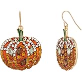 Madison Tyler Halloween Earrings for Women | Skeleton | Skull | Ghost | Pumpkin | Spider web | Wizard hat | Trick or Treat | Halloween Dangle Earrings Gift