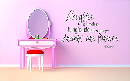 Stickers Art Muraux Citations Et Enonciations Citation Clochette Phrase Mur Autocollant Vinyle Conte De Fees Petit Peter Pan A Londres Amazon Fr Bricolage
