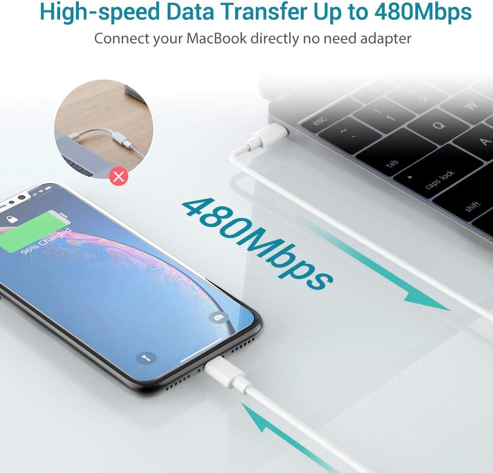 iPhone Fast Charger MFi Certified - Quntis 18W USB C Power Delivery Wall Charger Plug with 6FT C to Lightning Cable Type C Charger for iPhone 12 SE 2020 11 Xs Max XR X 8 Plus iPad Pro