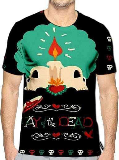 Amazon Com 3d Printed T Shirts Day Of The Dead Banner For Mexican