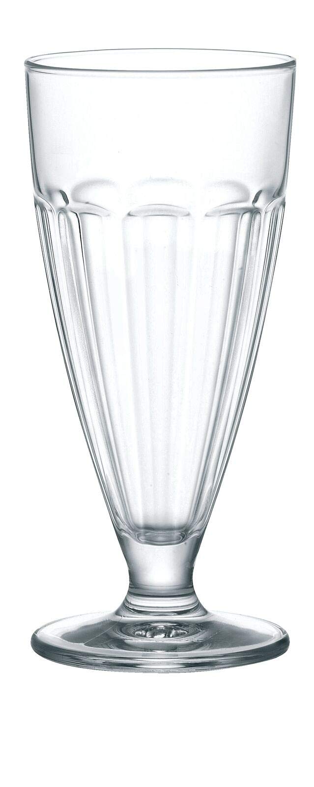 BORMIOLI Rocco ‘Rock Bar’ Retro Dessert Glasses (Set of 6) – Ice Cream Sundae/Knickerbocker Glory/Milkshake Glasses – Dishwasher Safe