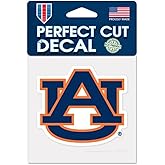 NCAA Auburn University Tigers Perfect Cut Color Decal, 4" x 4" Inches