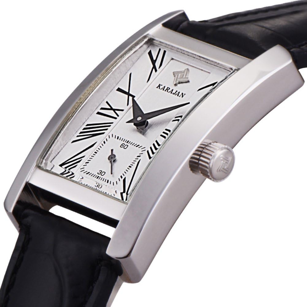 Fashion Square Watch/Waterproof Quartz Watches/Fashion Men's Leather Strap Watch-D